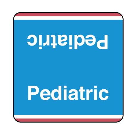 Nevs File Jacket Labels - Pediatric 1-7/8" x 1-7/8" White w/Red & Blue X-5402